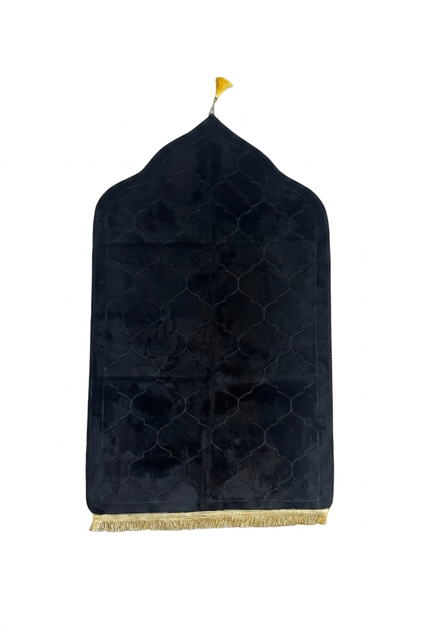 Gebetsteppich Mihrab Form schwarz